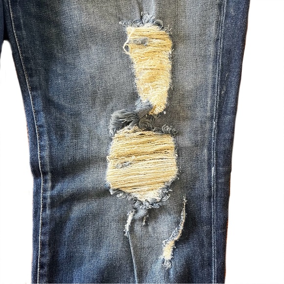 Hudson Zoeey high rise deep cuff straight cropped distressed jeans - Picture 3 of 7